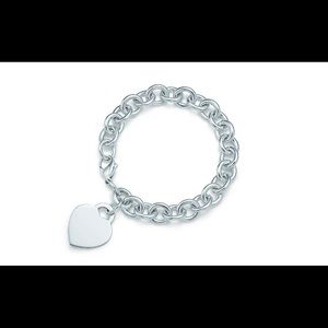 Tiffany Heart Tag Charm Bracelet Sterling Silver